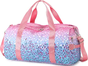 BLUBOON Duffle Bag Girls Kids Cute Gym Bag with Shoes Compartment & Wet Separation Waterproof Sports Overnight Travel Bag