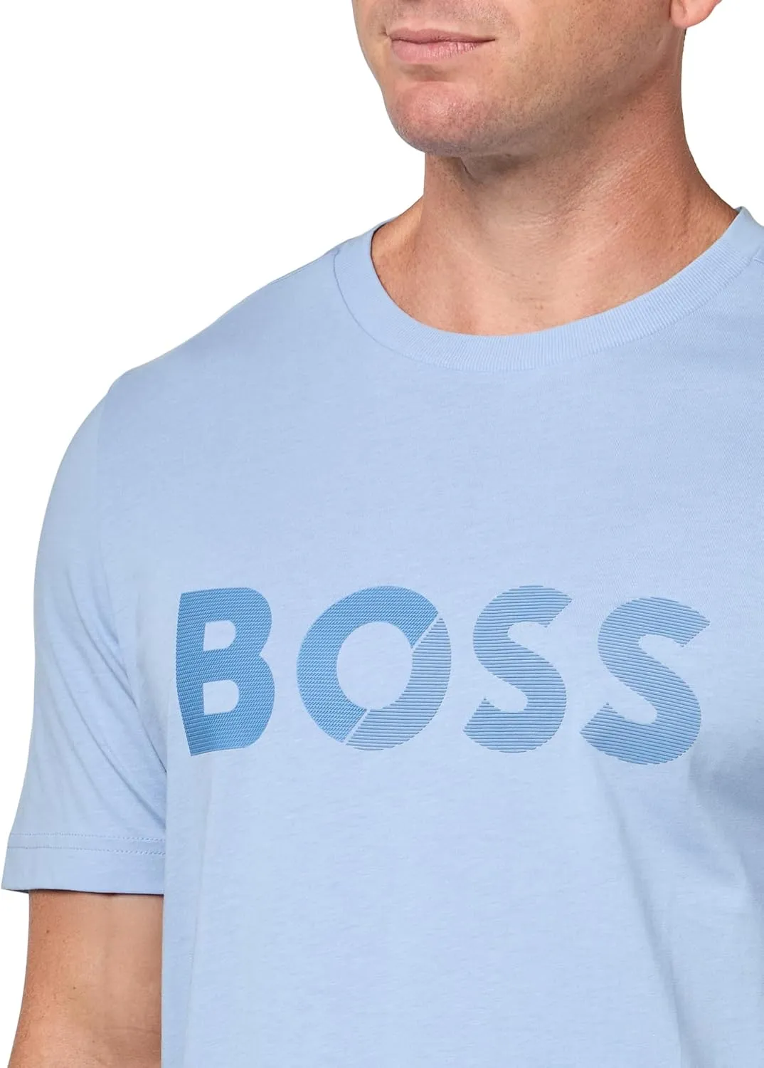 BOSS Men's Shade Embossed Logo Cotton T-Shirt