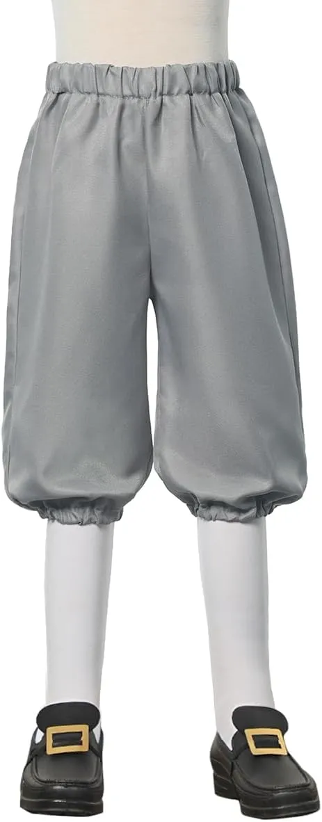 Boys Colonial Costume Set Knicker Pants Shoe Buckles White Socks Accessories for Colonial Style Boys Knicker Pants