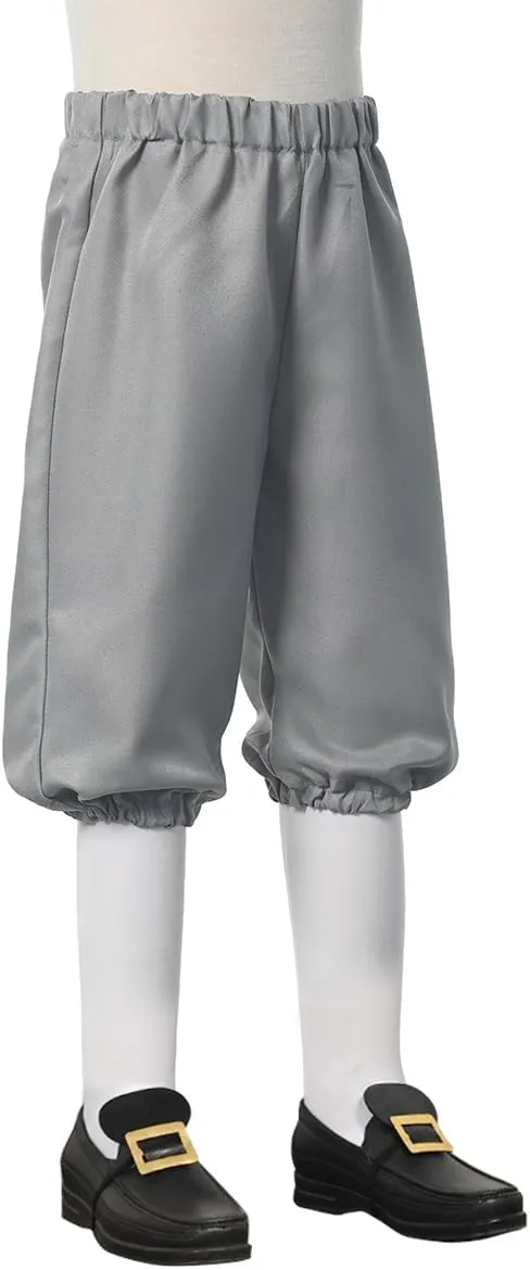 Boys Colonial Costume Set Knicker Pants Shoe Buckles White Socks Accessories for Colonial Style Boys Knicker Pants