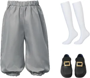 Boys Colonial Costume Set Knicker Pants Shoe Buckles White Socks Accessories for Colonial Style Boys Knicker Pants