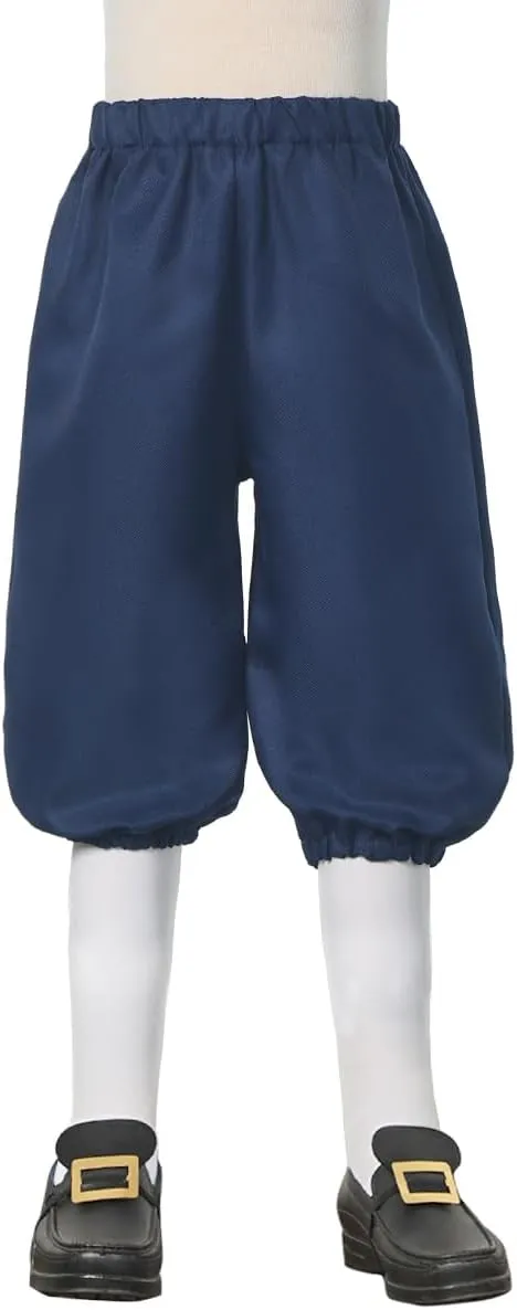 Boys Colonial Costume Set Knicker Pants Shoe Buckles White Socks Accessories for Colonial Style Boys Knicker Pants