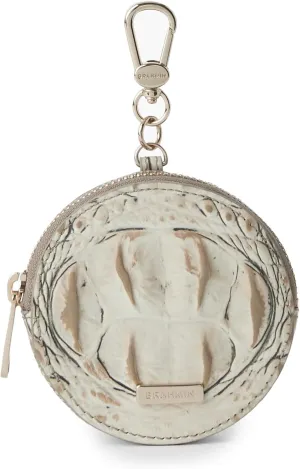 BRAHMIN Circle Coin Purse - Timeless Taupe Ombre Melbourne