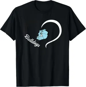 Bridgeport Bulldogs Logo Half Heart Slogan HS T-Shirt