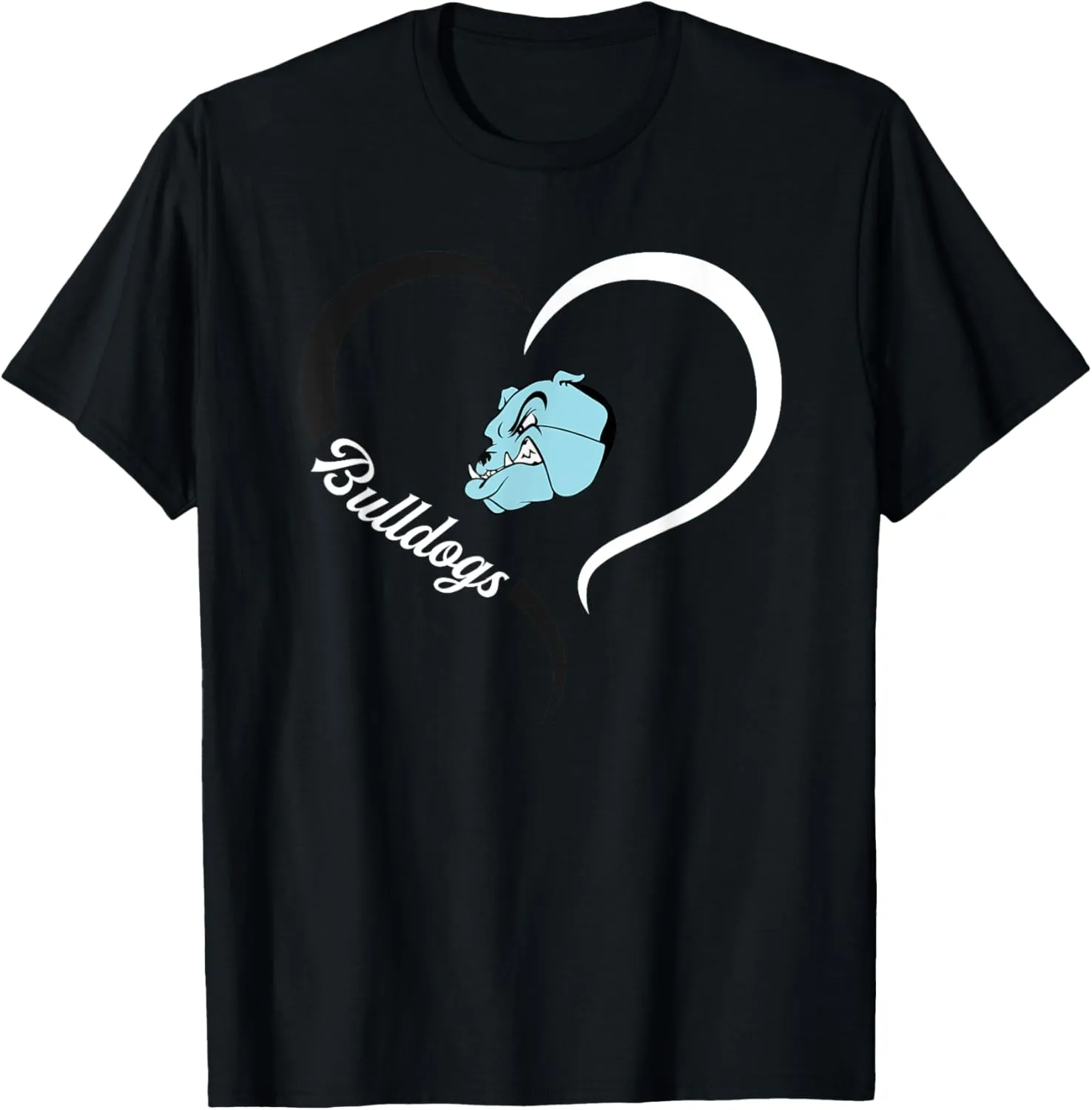 Bridgeport Bulldogs Logo Half Heart Slogan HS T-Shirt