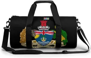 British Indian Ocean Territory Print Gym Sport Bag Travel Duffel Bags Weekender Carry on Tote Bags for Women Men