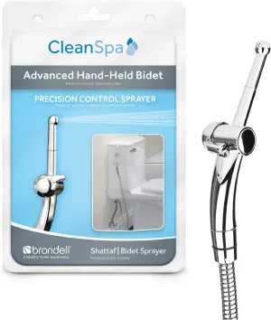 Brondell Hand Held Bidet Sprayer for Toilet: Brondell CleanSpa Advanced Bidet Attachment, Precision Pressure Control Jet Spray, Ergonomic Handheld Bidet for Toilet, Toilet Water Sprayer & Hose Set