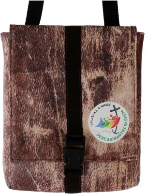 Brown Handbag with 2025 Jubilee Official Logo in Latin, 8x11 in