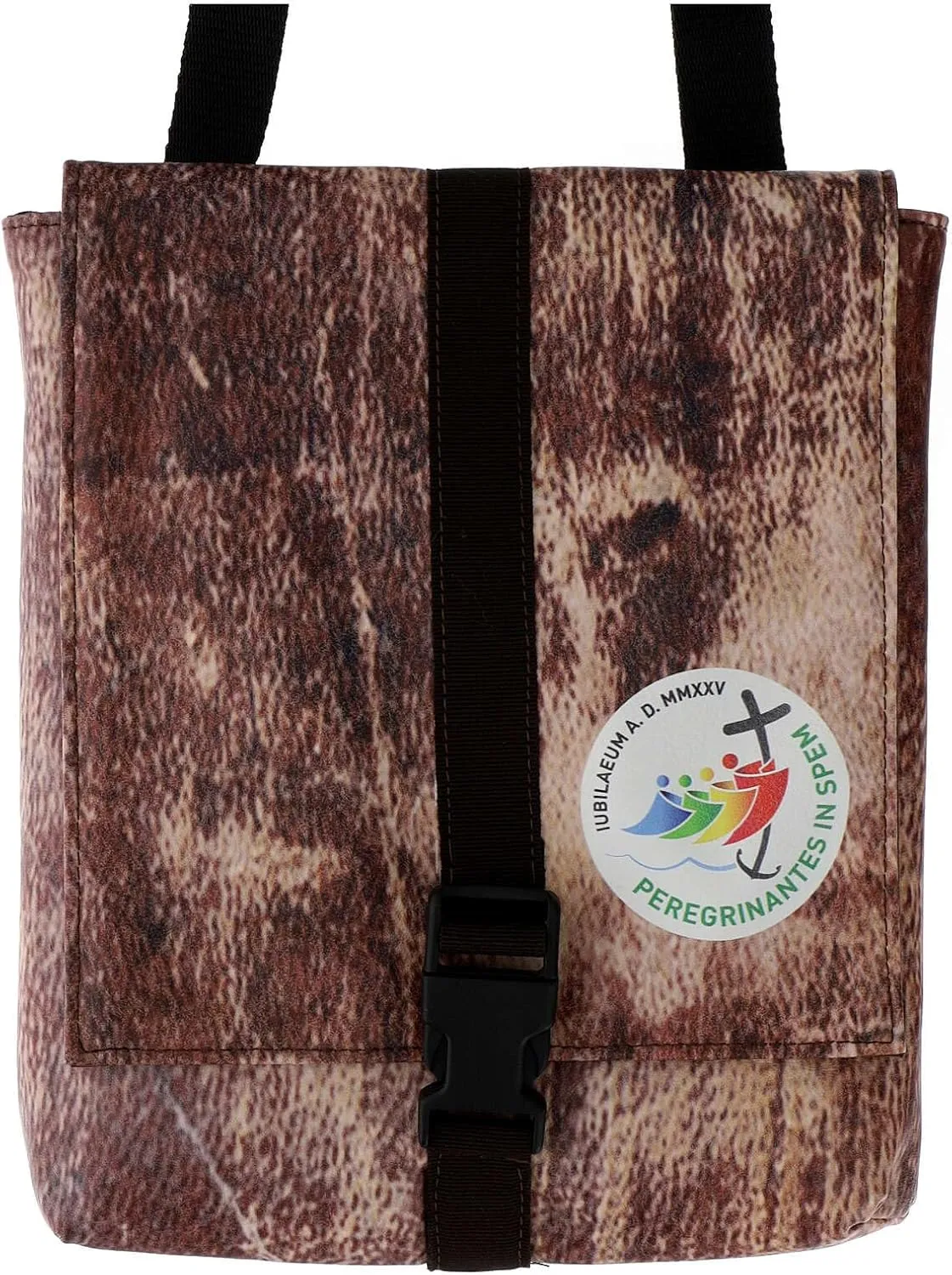 Brown Handbag with 2025 Jubilee Official Logo in Latin, 8x11 in