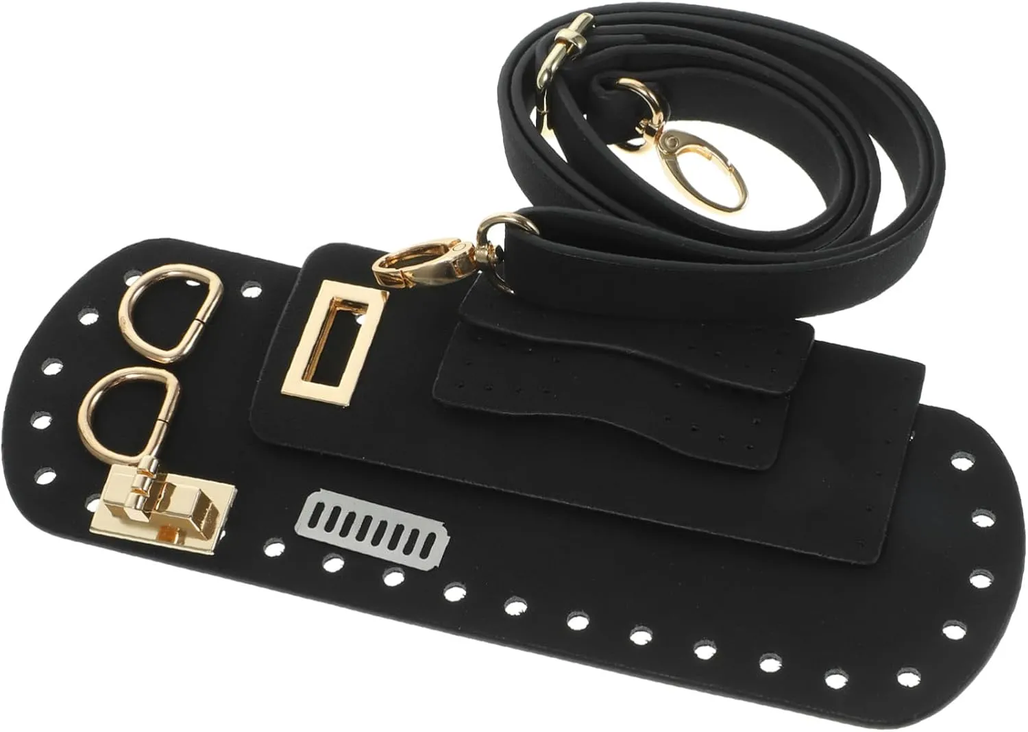Cabilock Sew Style: 1 Set/7 Pcs Backpack Accessories Kit Woven Bag Shoulder Pouch Leather Bottom and Mounting Pendant for Fashionable Handbags