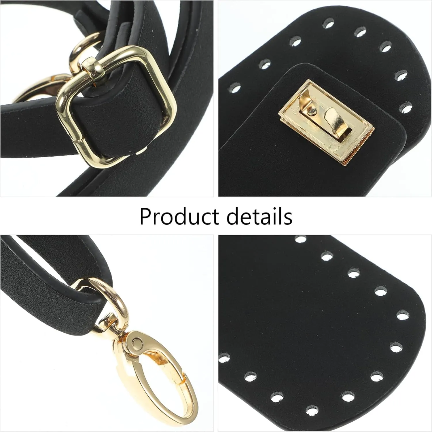 Cabilock Sew Style: 1 Set/7 Pcs Backpack Accessories Kit Woven Bag Shoulder Pouch Leather Bottom and Mounting Pendant for Fashionable Handbags