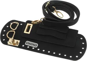 Cabilock Sew Style: 1 Set/7 Pcs Backpack Accessories Kit Woven Bag Shoulder Pouch Leather Bottom and Mounting Pendant for Fashionable Handbags