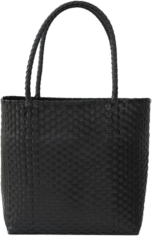 Caistre Women’s PVC Jelly Bag 2025 Summer Beach Woven Top Handle Bag Fashion Travel Tote Handbag Plastic Purse