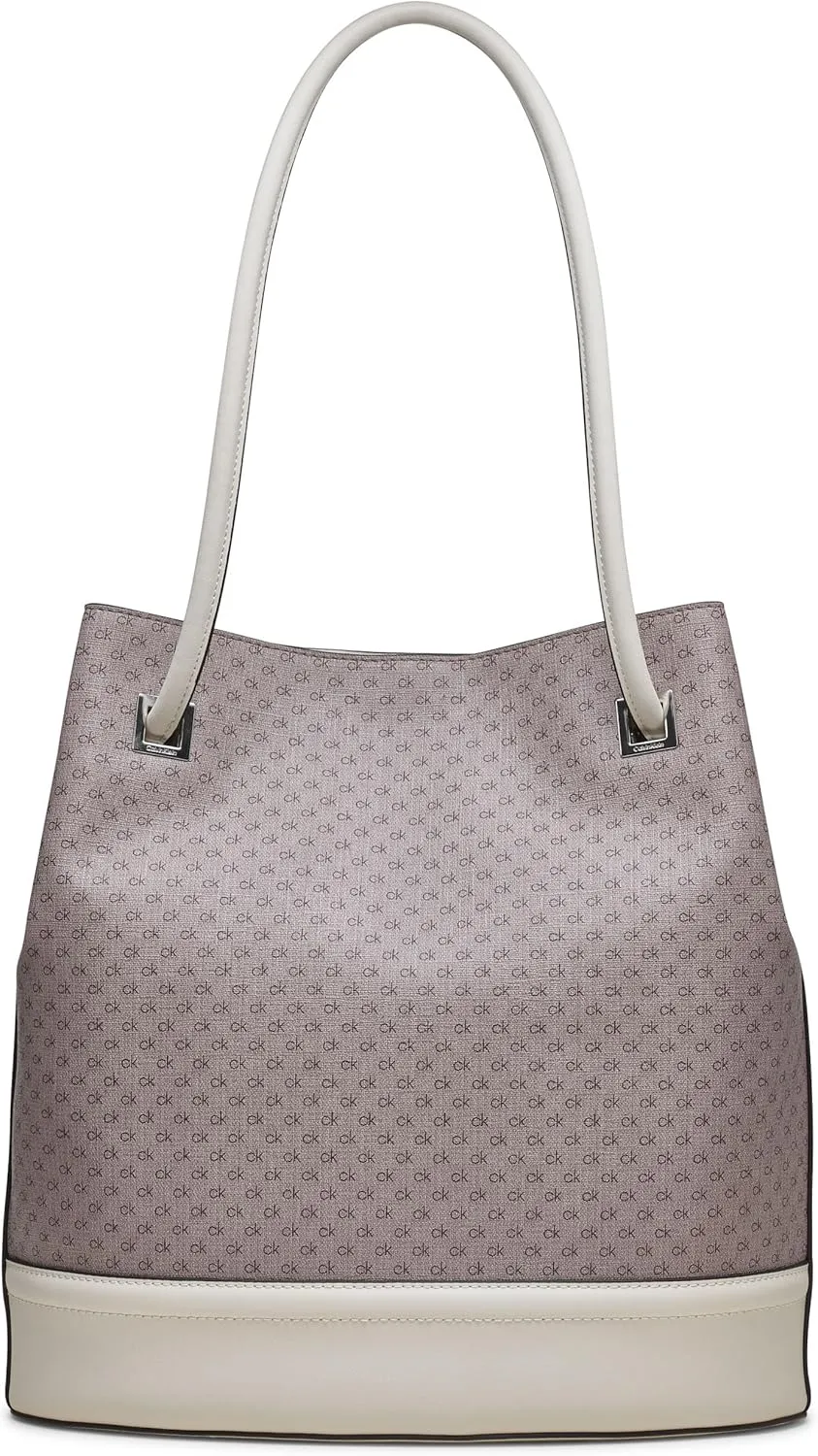Calvin Klein Ash Tote Bag – North/South, Vegan Leather, 2 Pockets