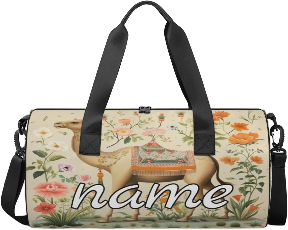 Camel Personalized Dance Bags, Camel Custom Sport Duffel Bag Travel Duffle Bag Overnight Weekender Bag