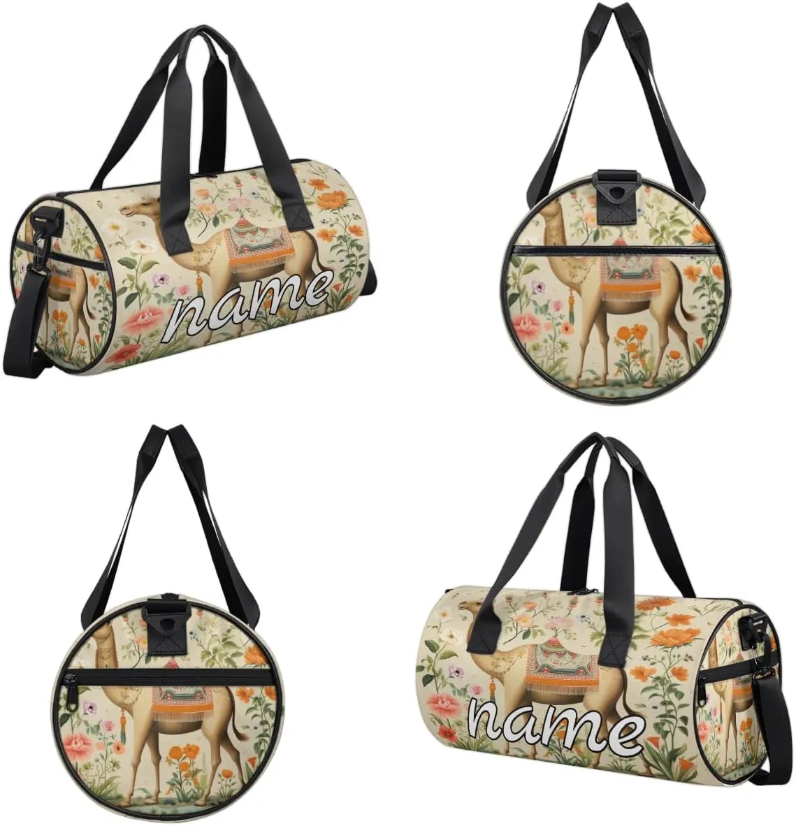 Camel Personalized Dance Bags, Camel Custom Sport Duffel Bag Travel Duffle Bag Overnight Weekender Bag