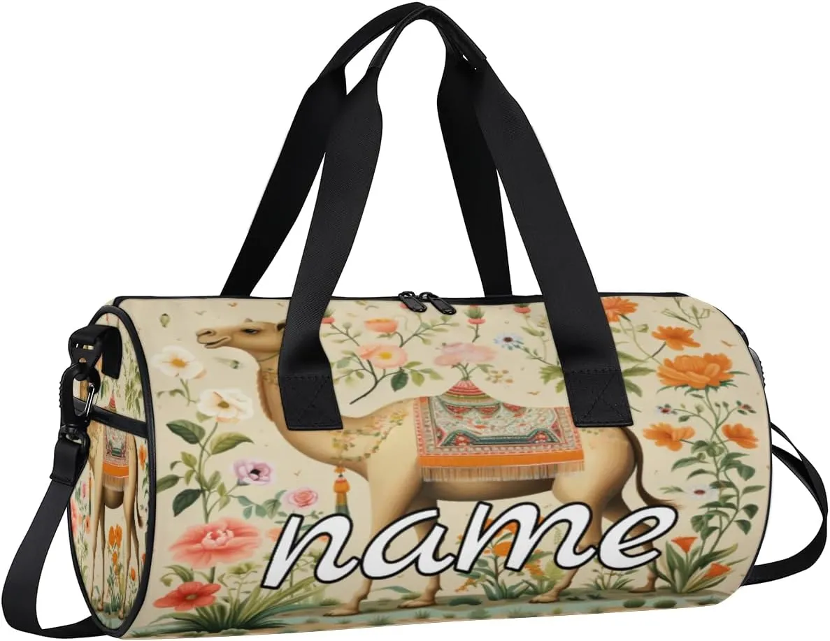 Camel Personalized Dance Bags, Camel Custom Sport Duffel Bag Travel Duffle Bag Overnight Weekender Bag