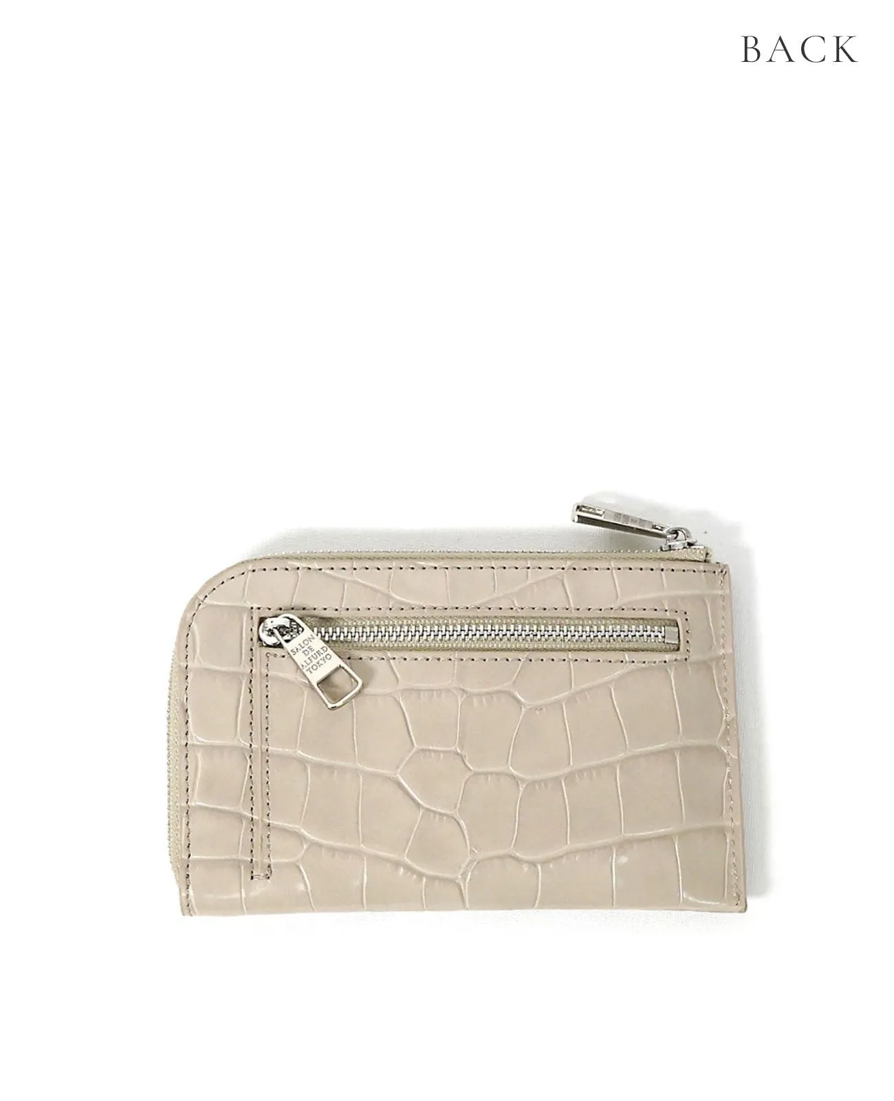 Carry L-shaped Mini Wallet, Italian Croco Embossed Leather Edition 1571