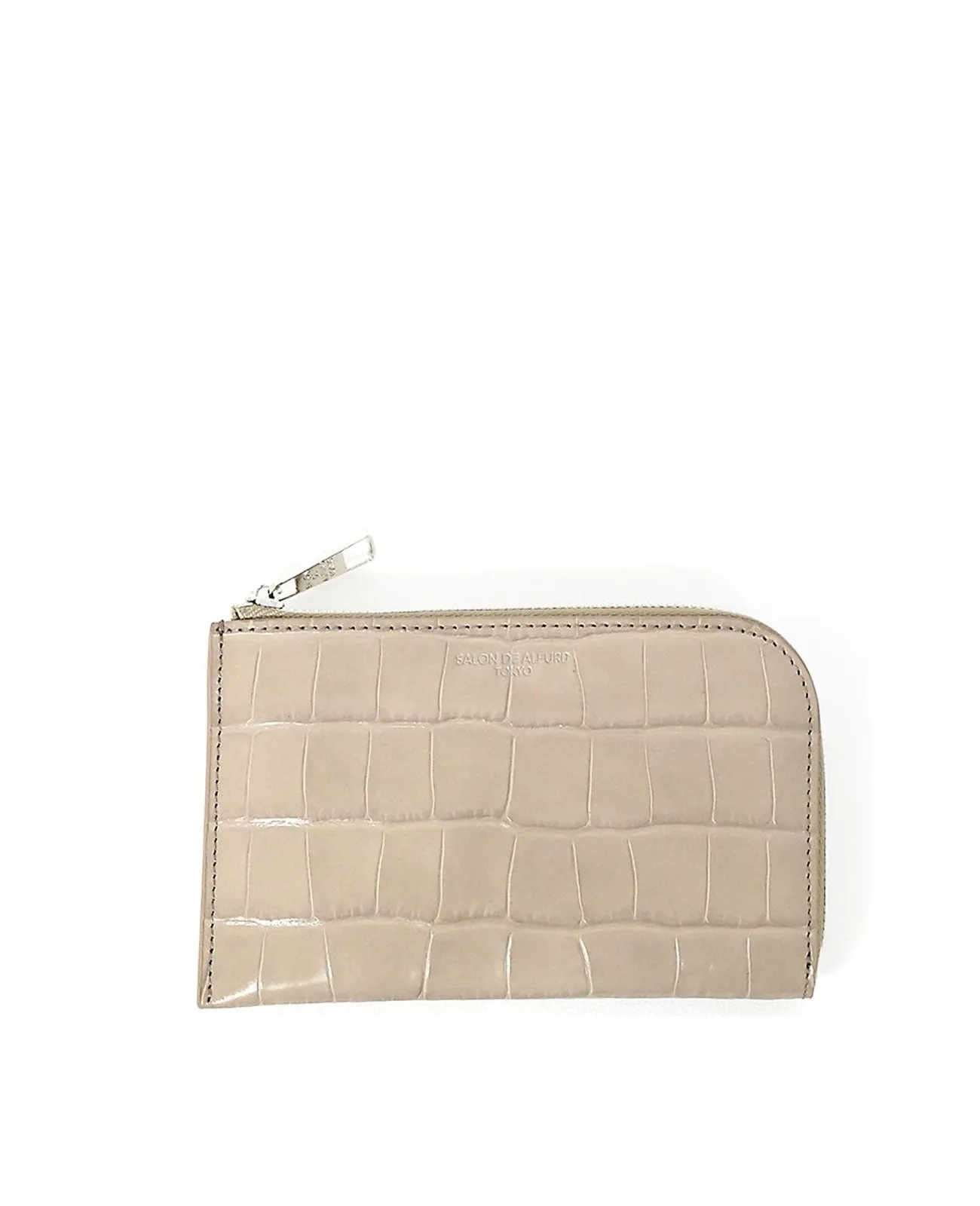 Carry L-shaped Mini Wallet, Italian Croco Embossed Leather Edition 1571