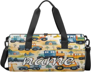 Cartoon Cars Personalized Dance Bags, Cartoon Cars Custom Sport Duffel Bag Travel Duffle Bag Overnight Weekender Bag