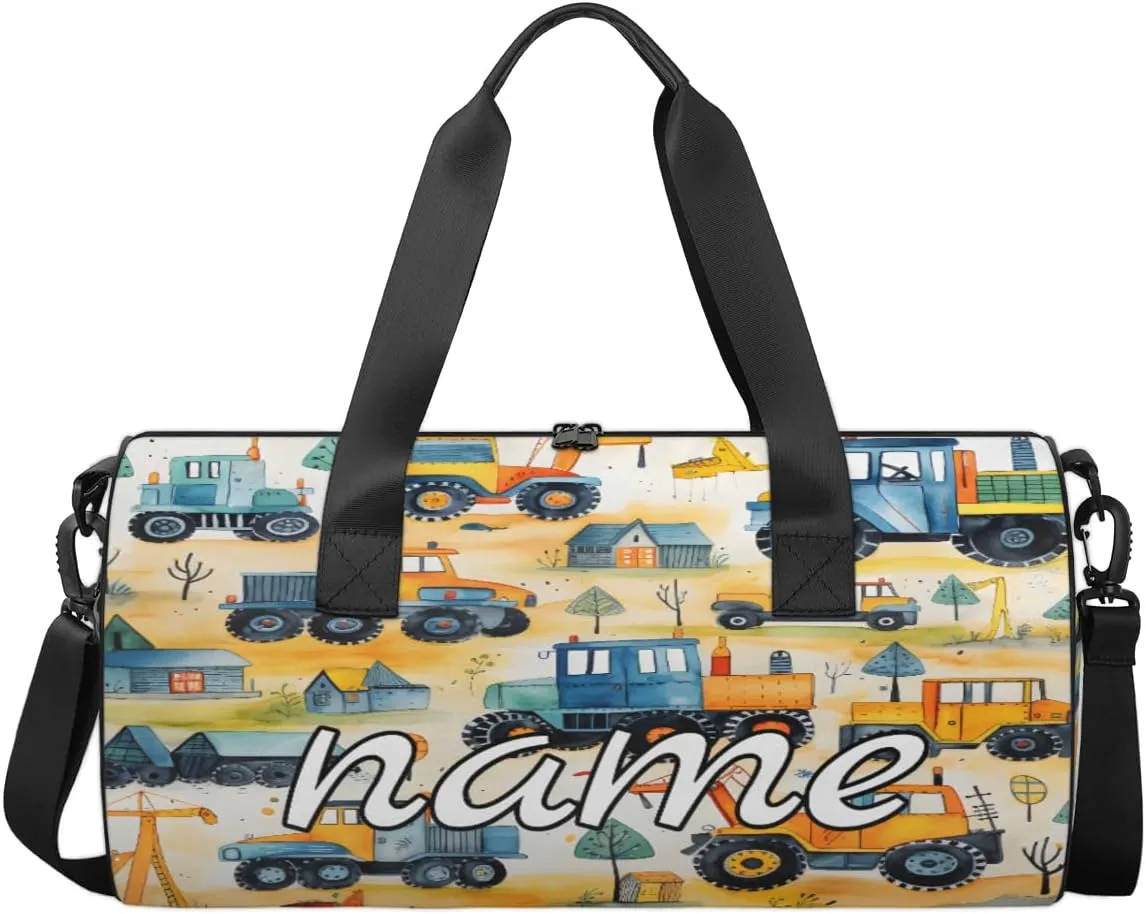 Cartoon Cars Personalized Dance Bags, Cartoon Cars Custom Sport Duffel Bag Travel Duffle Bag Overnight Weekender Bag