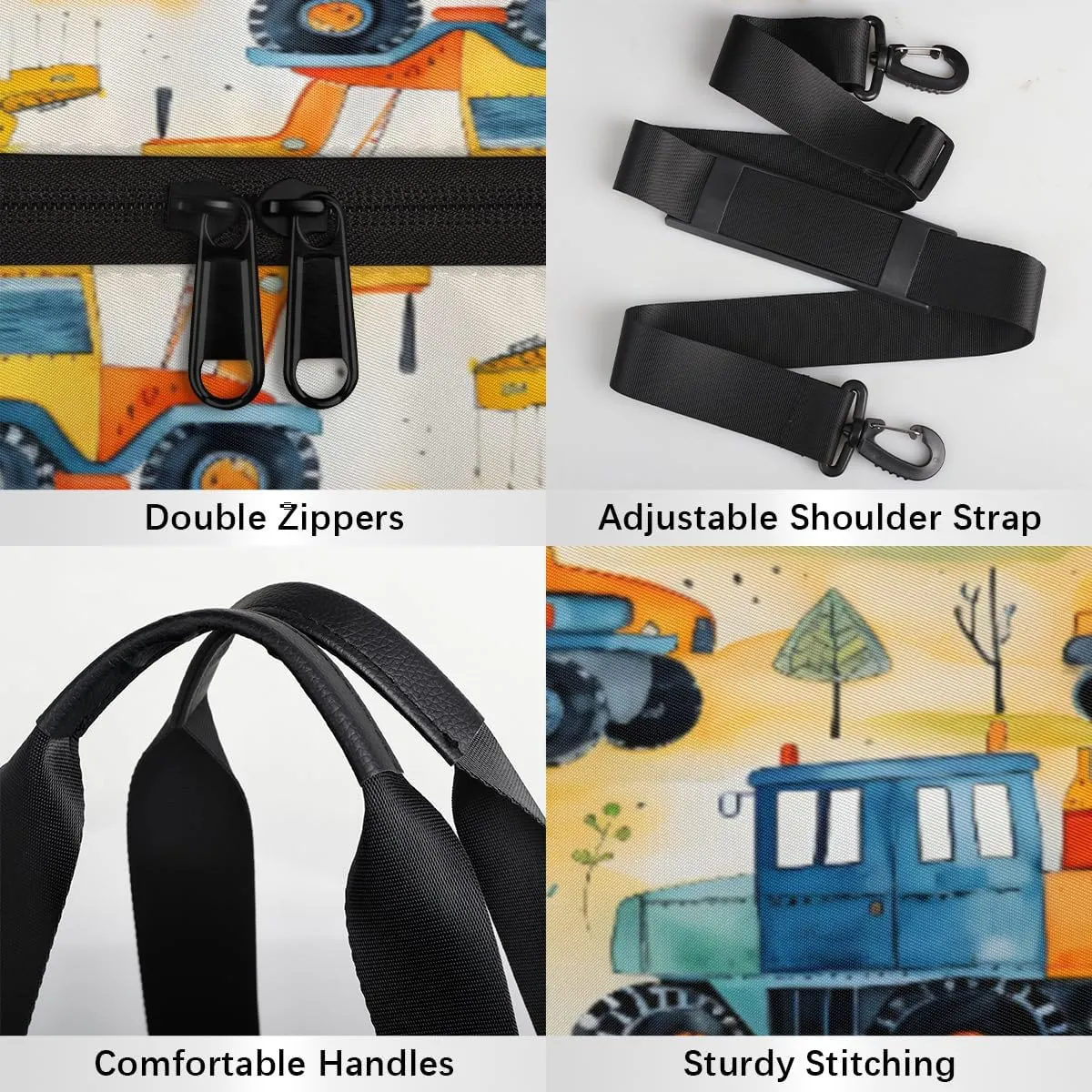 Cartoon Cars Personalized Dance Bags, Cartoon Cars Custom Sport Duffel Bag Travel Duffle Bag Overnight Weekender Bag