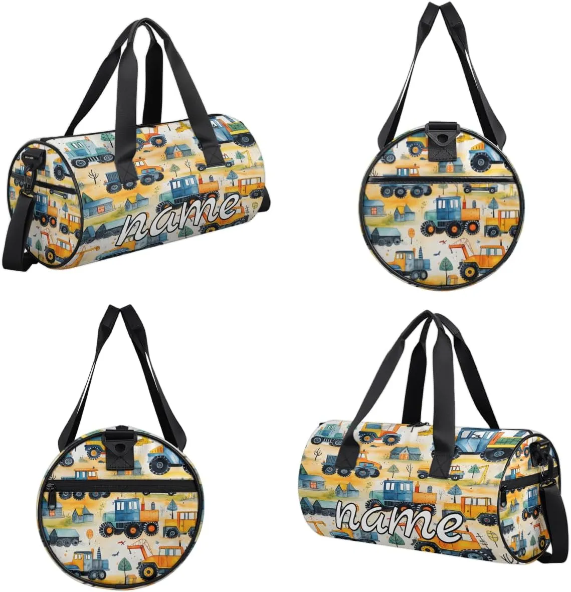 Cartoon Cars Personalized Dance Bags, Cartoon Cars Custom Sport Duffel Bag Travel Duffle Bag Overnight Weekender Bag