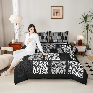 Castle Fairy Leopard Cheetah Zebra Skin Comforter Set and Bed Sheet Set Twin Size