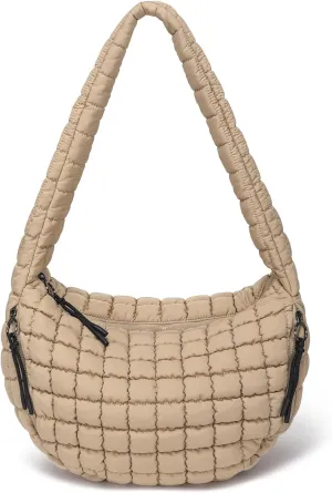 CATMICOO Puffer Tote Bag for Women: Carryall Puff Shoulder Bag for Travel - Lightweight Quilted Bag for Gym