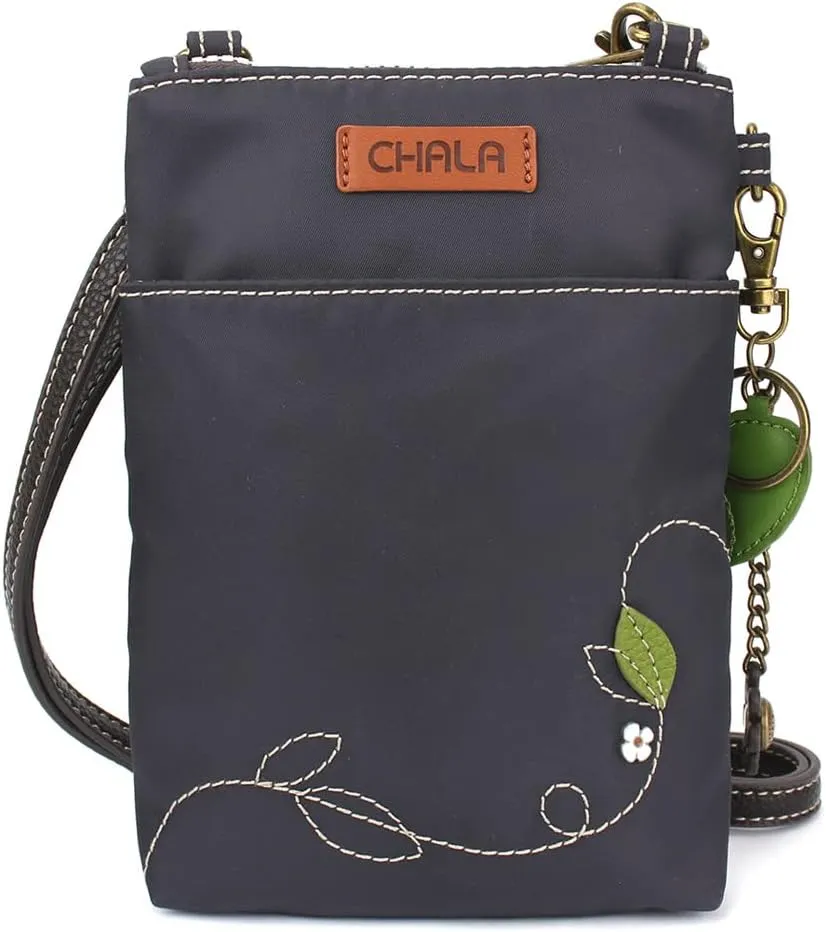 CHALA Crossbody RFID Cell Phone Purse - Women Nylon/Faux Leather Multicolor Handbag with Adjustable Strap Venture
