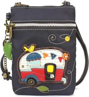 CHALA Crossbody RFID Cell Phone Purse - Women Nylon/Faux Leather Multicolor Handbag with Adjustable Strap Venture