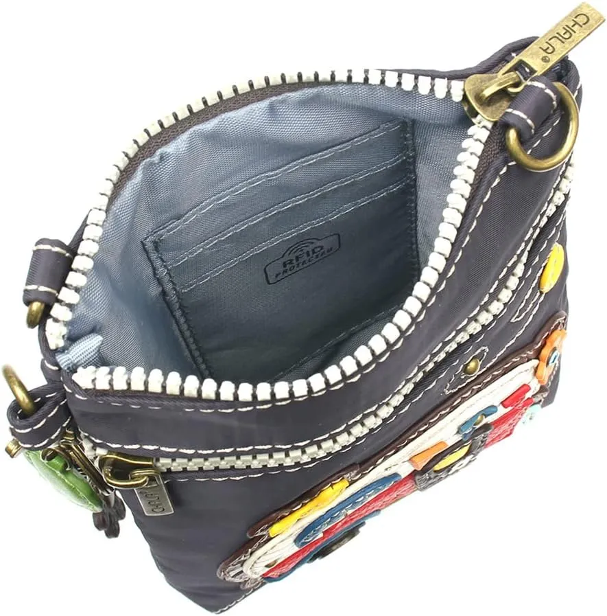 CHALA Crossbody RFID Cell Phone Purse - Women Nylon/Faux Leather Multicolor Handbag with Adjustable Strap Venture