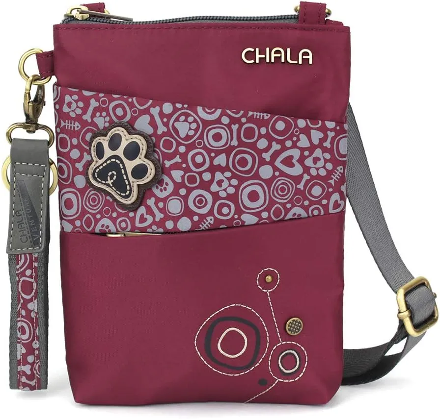 CHALA Venture Evolution RFID Cell Phone Purse - Women Nylon/Faux Leather Xbody Handbag with Adjustable Strap
