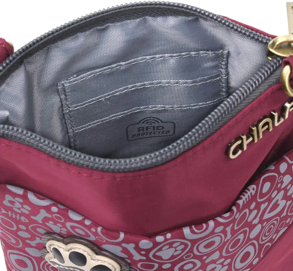 CHALA Venture Evolution RFID Cell Phone Purse - Women Nylon/Faux Leather Xbody Handbag with Adjustable Strap