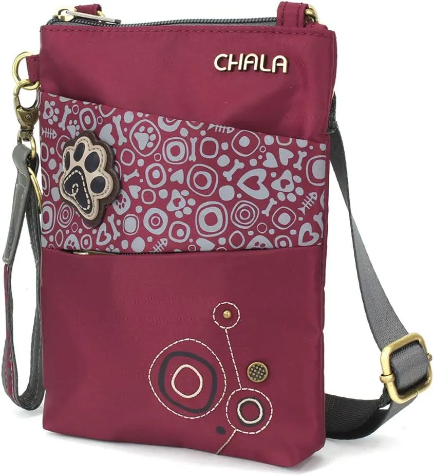 CHALA Venture Evolution RFID Cell Phone Purse - Women Nylon/Faux Leather Xbody Handbag with Adjustable Strap