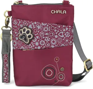 CHALA Venture Evolution RFID Cell Phone Purse - Women Nylon/Faux Leather Xbody Handbag with Adjustable Strap