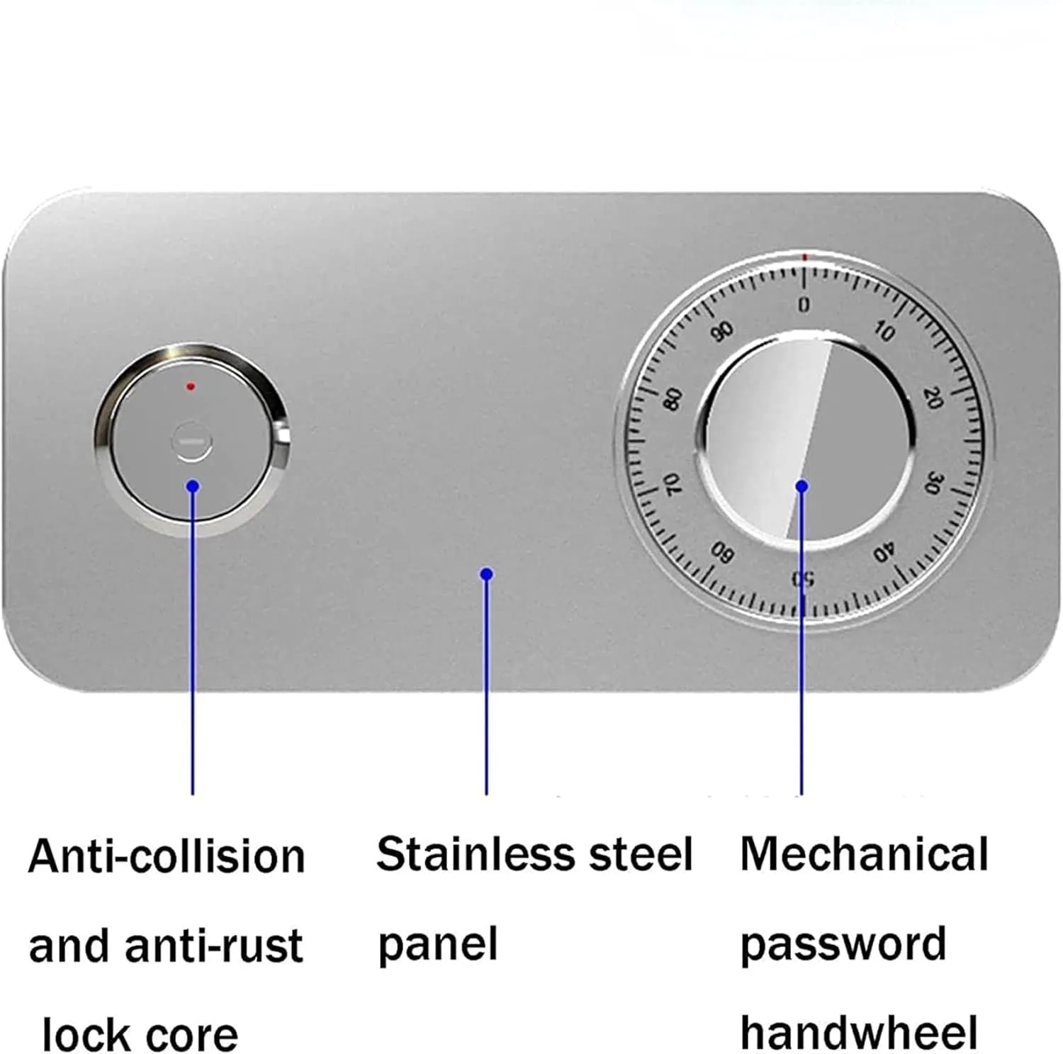chaner Strongbox Home Safe Safe Lock Box Small Fireproof Steel Small Wall-Mounted Security Box with Key Home Office Business Hotel Secur chaner (Coffee d A)