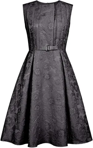 CHIC STAR Womens Embossed Jacquard Dress