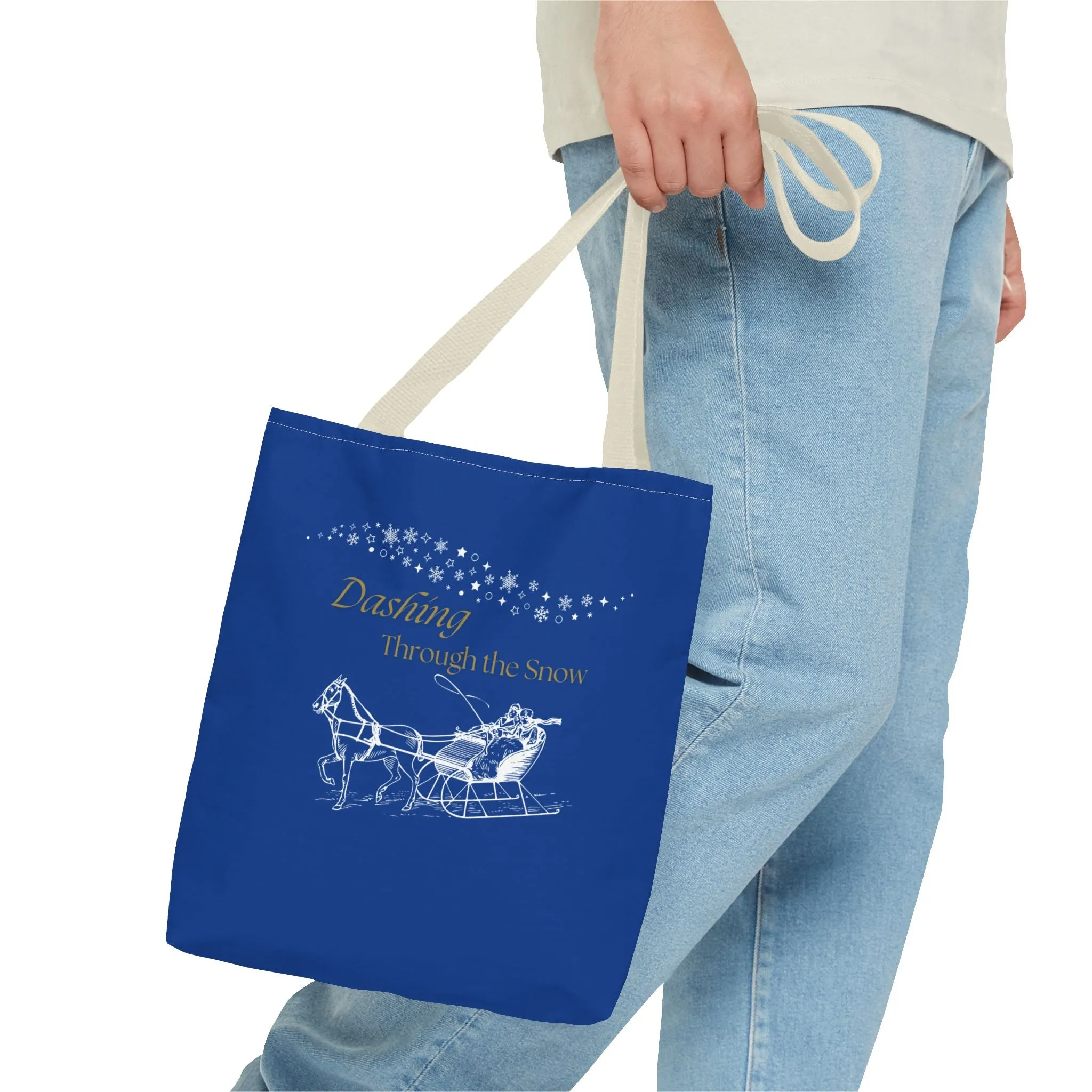 Christmas Carols Dashing Through the Snoŵ Tote Bag