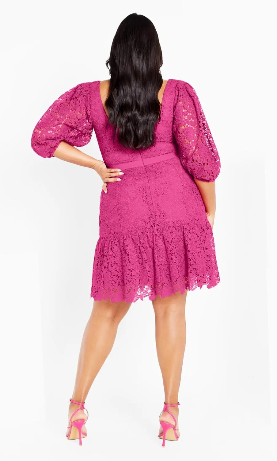 City Chic Women's Plus Size Dress-Priscilla Lace