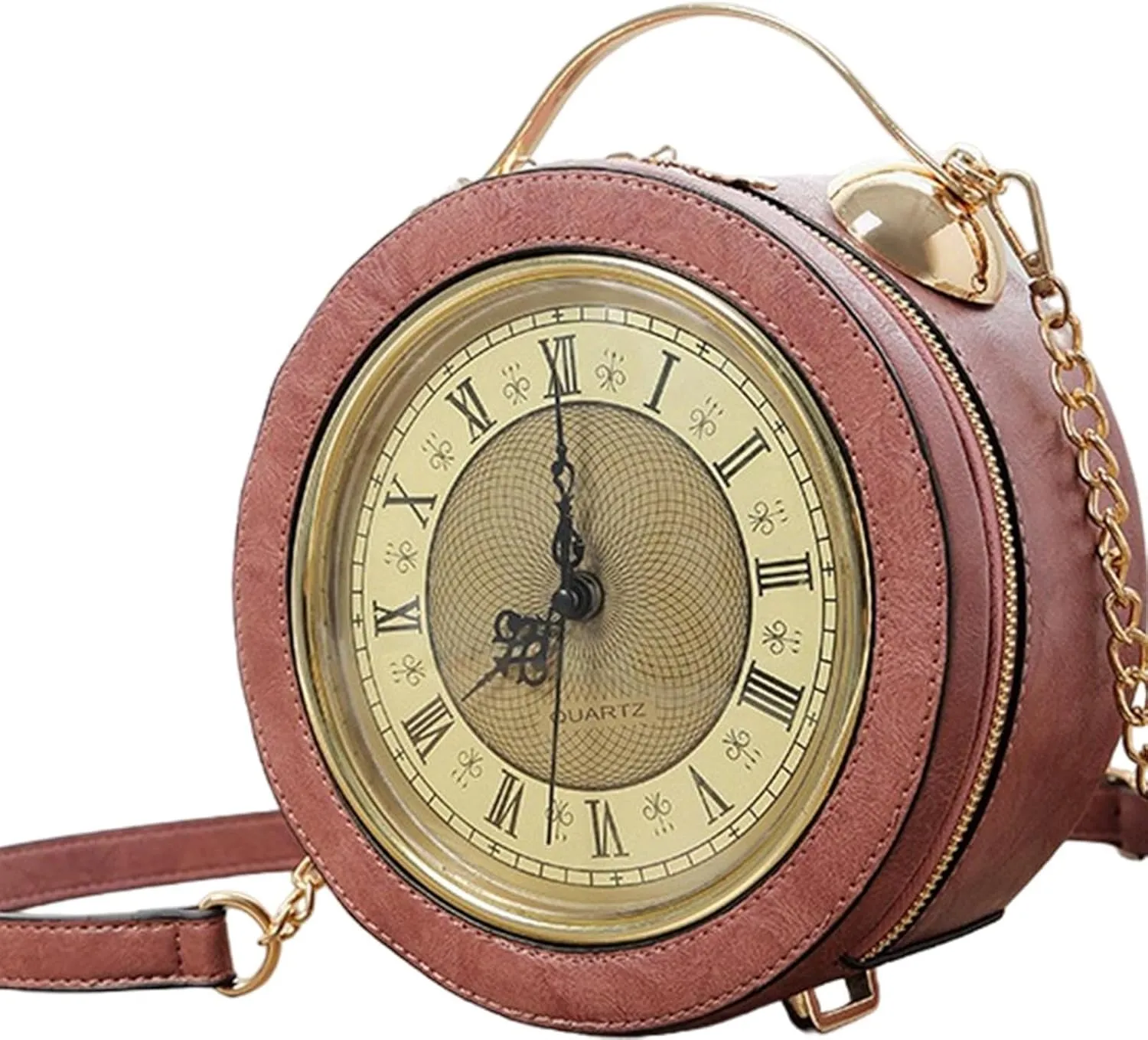 Clock Purse Portable Casual Womens Shoulder Bag for Holiday Shopping Traveling