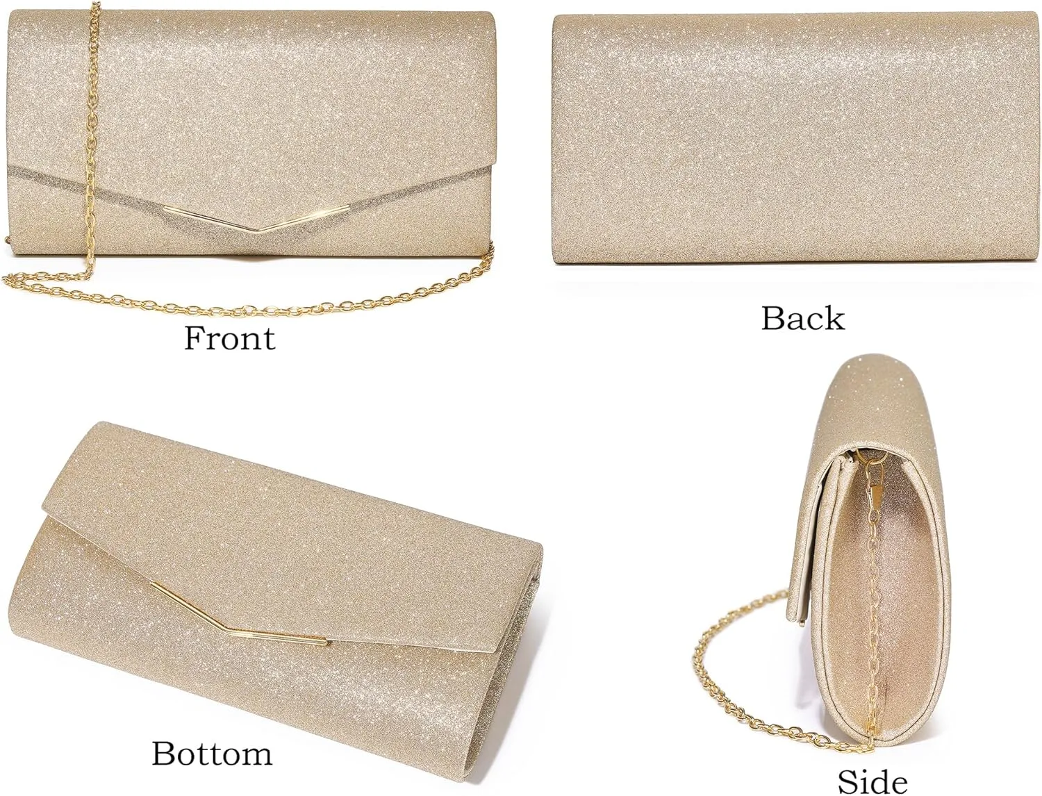 Clutch Purses For Women Evening Bags Sparkling Shoulder Envelope Party Cross Body Handbags