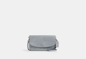 Coach Hayden Crossbody Bag Embossed Crocodile-Silver-Grey Blue