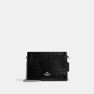 Coach Slim Crossbody Novelty Leather-Silver-Black