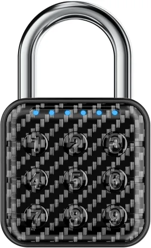 Combination Lock, Combination Lock for Locker, Locker Lock & Gym Locker Lock - High Security, Easy to Use for Gym, School, Travel, Outdoor (Carbon Fiber)