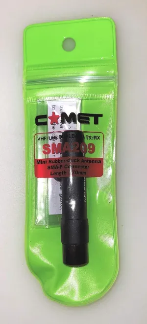 Comet SMA-209 2M/70cm Mini-Flex HT Antenna with SMA Male Connector