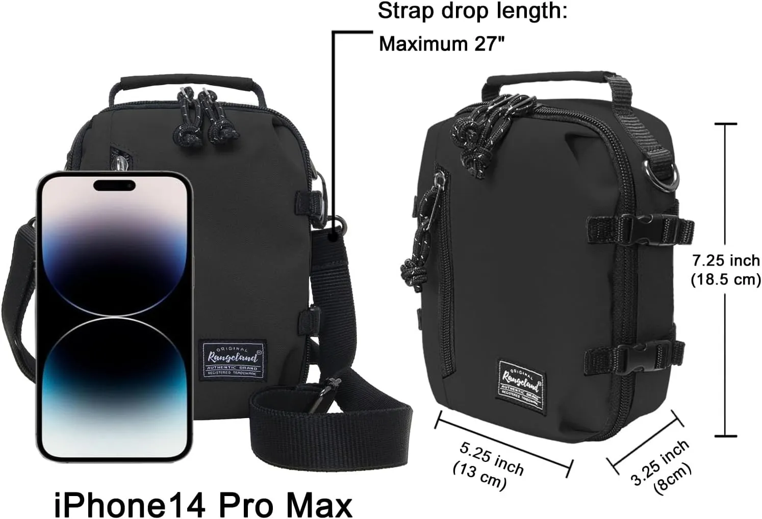 Convertible Crossbody Belt Bag Fashion Trendy Cell-Phone and Wallet Pouch, Mini Handbag for Women Men Teens Travel
