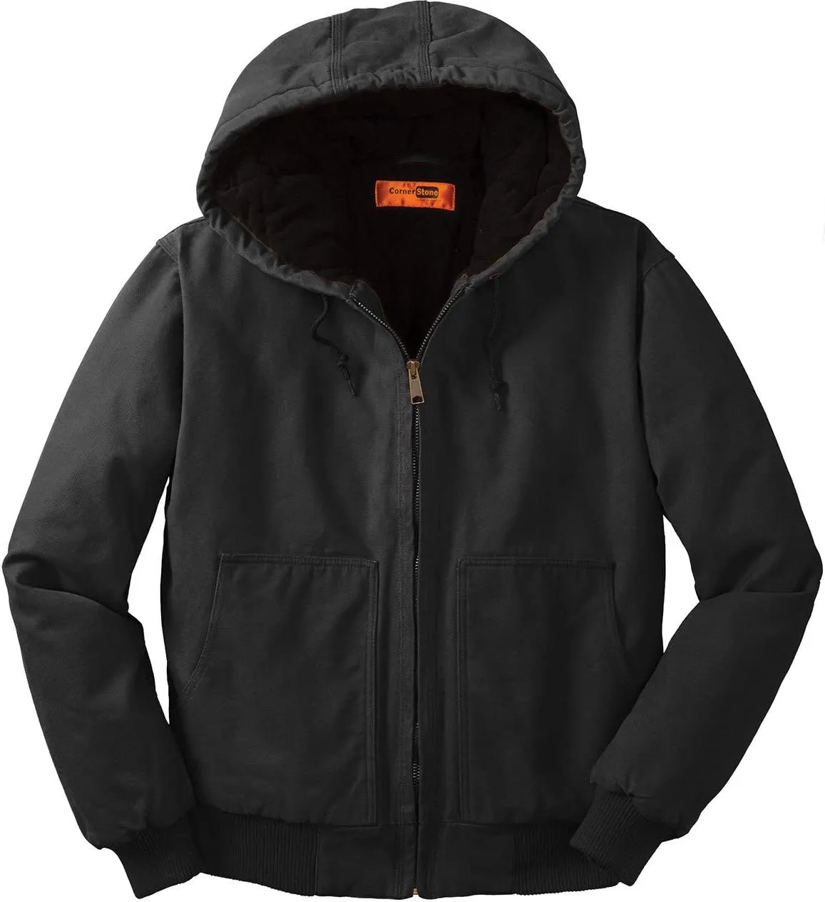 Cornerstone Men's Washed Duck Cloth Insulated Hooded Work Jacket