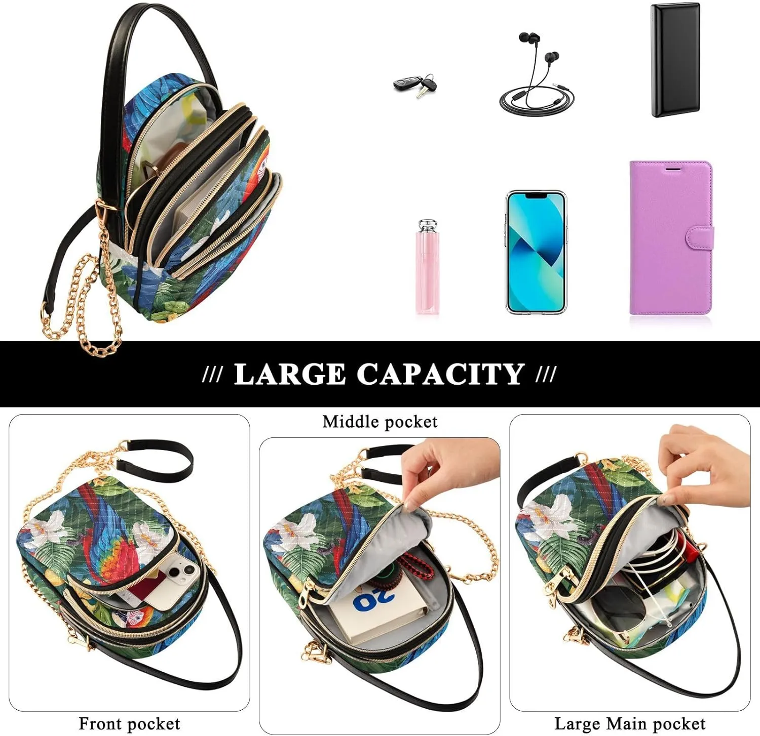 Cosmic Sky with Various Stars and Nebulas Shoulder Bag, Handbags for Women Crossbody Bag, Shoulder Travel Bag