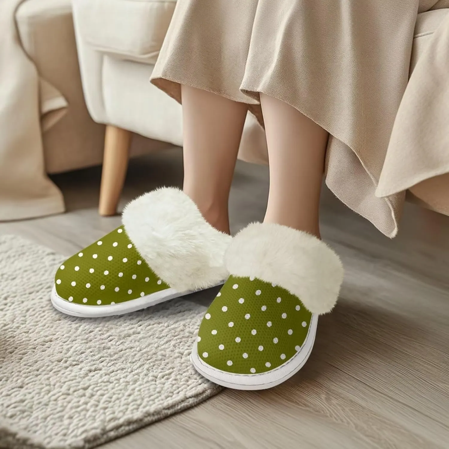 Cotton Slippers With Fluffy Edges House Slippers For Indoor Outdoor Cotton Slippers Unisex Cotton Slippers
